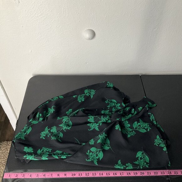 Worthington Top Womens Petite Large Dark Floral Wrap V-Neck Elegant Office‎ - Picture 13 of 14